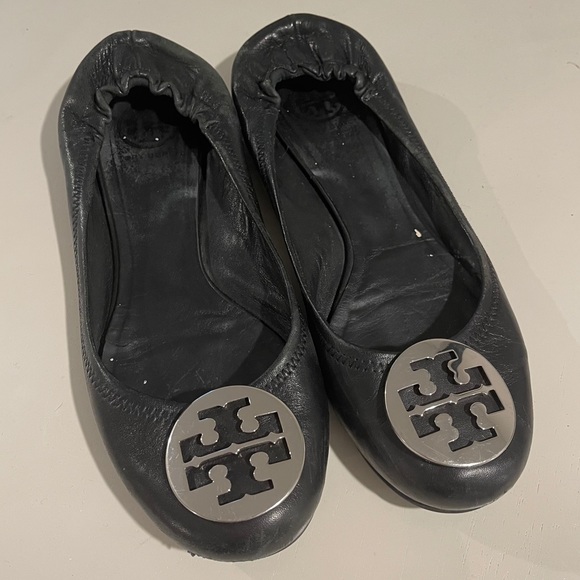 Black Tory Burch Minnie Travel Ballet Flat - Picture 1 of 3